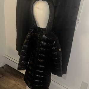 Moncler Black Hooded Kids Puffer Jacket